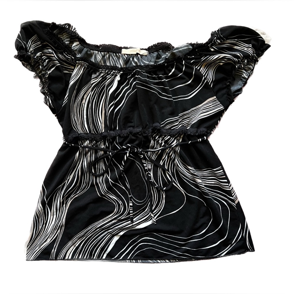 Forever 21 Vintage Waist Tie Blouse (S)